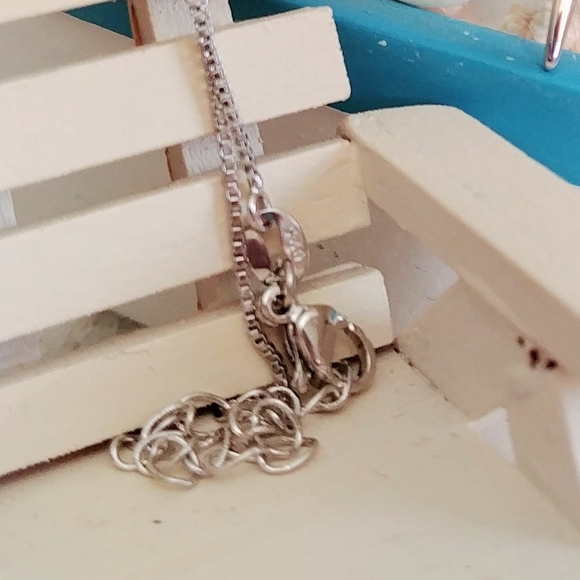 Starfish Blue Fire Opal Pendant Necklace - Picture 5 of 5